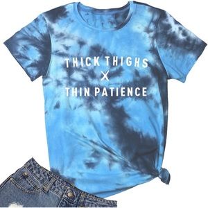 Cute Blue and white tie dye mom shirt